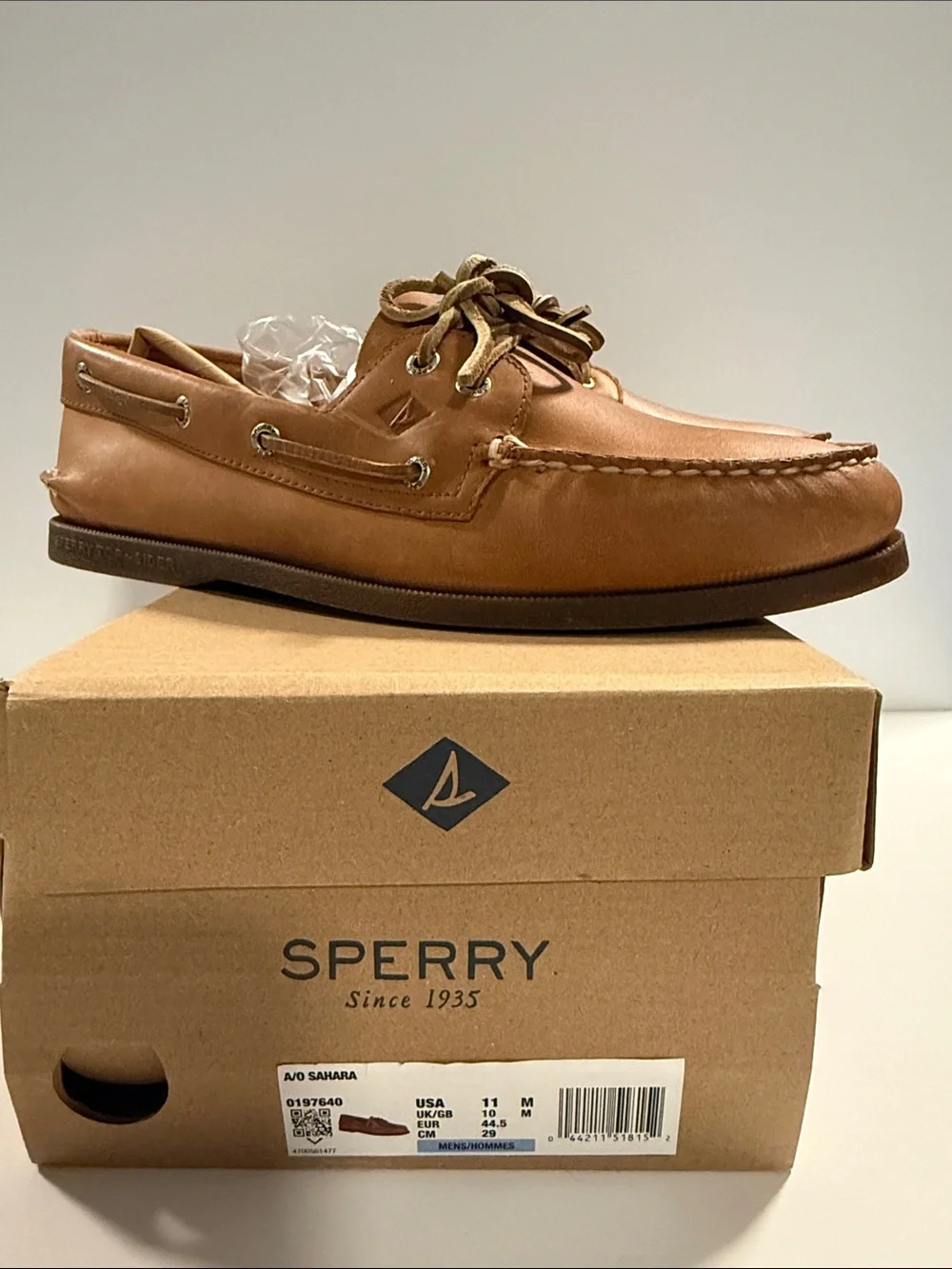 Sperry Men's Tan Leather Boat Shoes